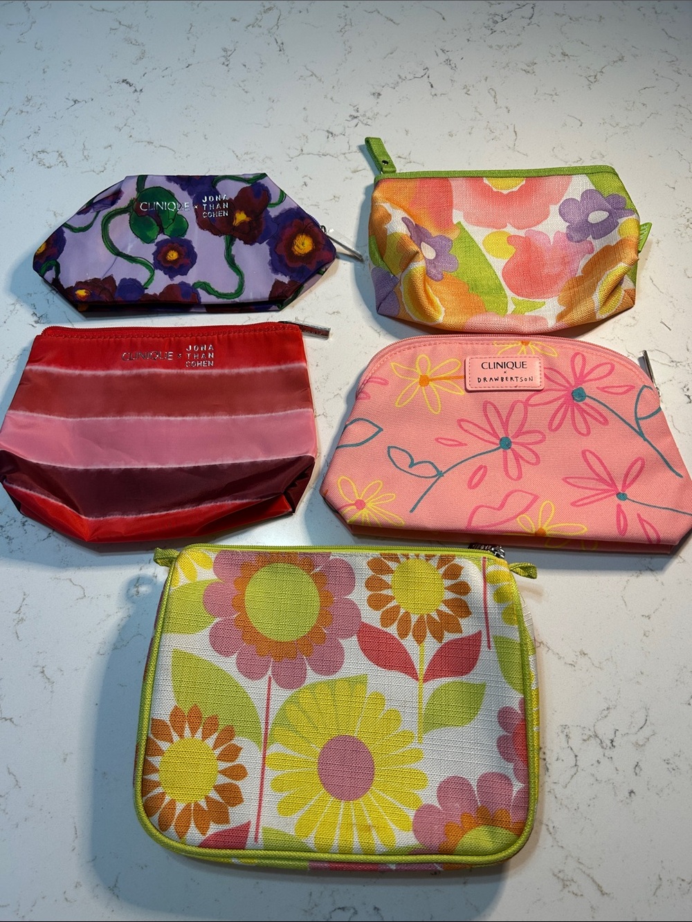 5 Clinique Cosmetic Pouches - Small Makeup Bag
